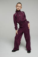 PANTALONE LINEA DRITTA CON PIPING CONTRASTO