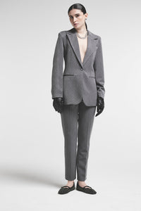 GIACCA PTL MONOPETTO CON FIANCHETTI E STRASS