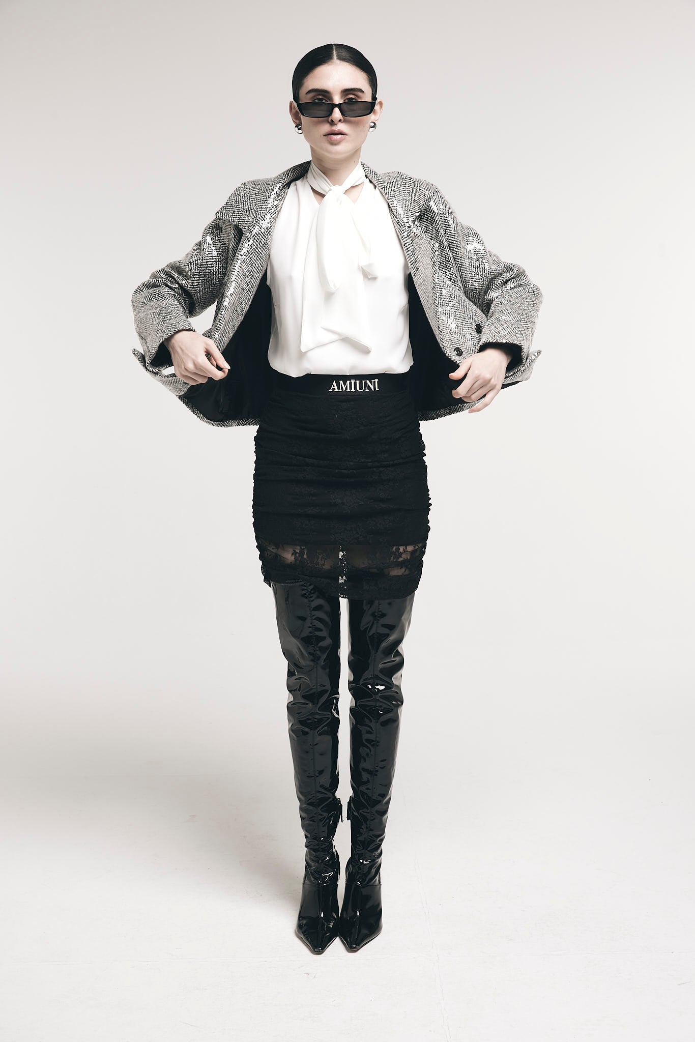 GIACCA CON PAILLETTES COLLO REVER DOPPIO PETTO